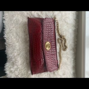 Cole Haan Red Croc Pattern Bag